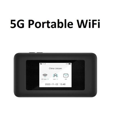 comprare 5000mAh 5G Dual-Band Pocket Router WiFi 6 Hotspot with SIM Slots 72H Streaming for Travel & Remote Work online manufacture